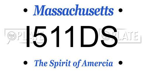 I511DS Massachusetts License Plate
