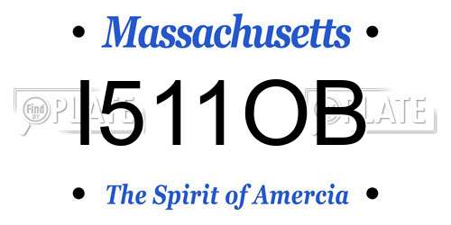 I511OB Massachusetts License Plate