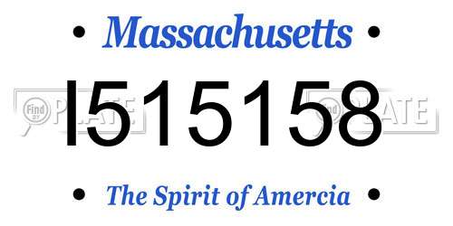 I515158 Massachusetts License Plate