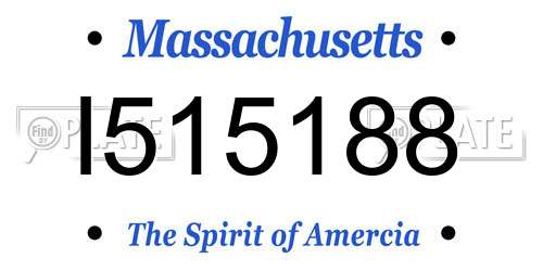 I515188 Massachusetts License Plate