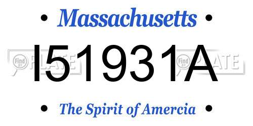 I51931A Massachusetts License Plate