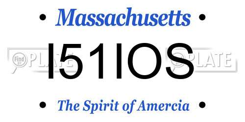 I51IOS Massachusetts License Plate