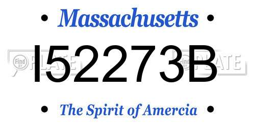 I52273B Massachusetts License Plate