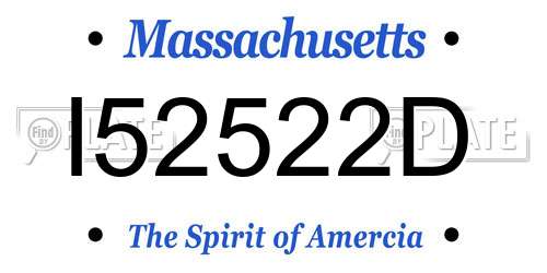 I52522D Massachusetts License Plate