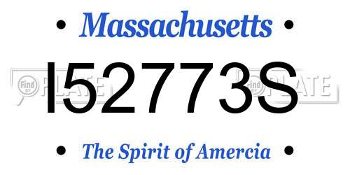 I52773S Massachusetts License Plate