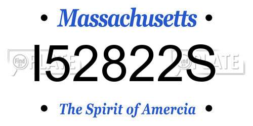 I52822S Massachusetts License Plate