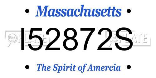 I52872S Massachusetts License Plate