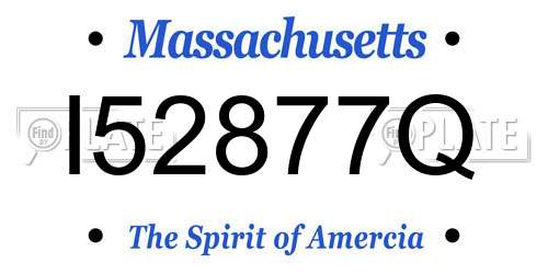 I52877Q Massachusetts License Plate