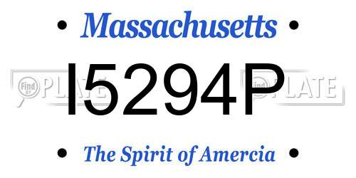 I5294P Massachusetts License Plate