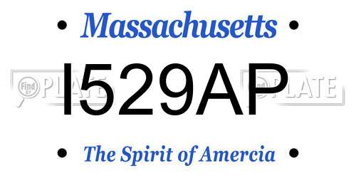 I529AP Massachusetts License Plate