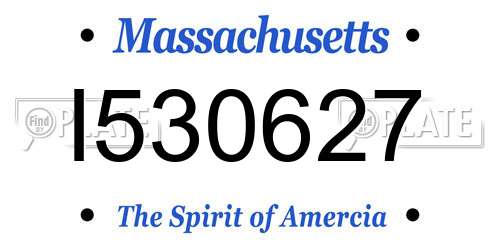 I530627 Massachusetts License Plate