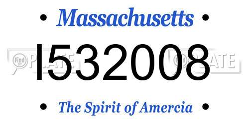 I532008 Massachusetts License Plate