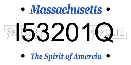 I53201Q Massachusetts License Plate
