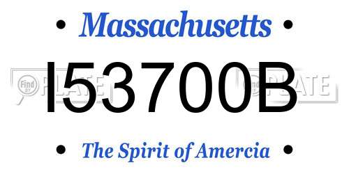 I53700B Massachusetts License Plate