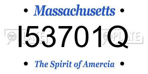 I53701Q Massachusetts License Plate