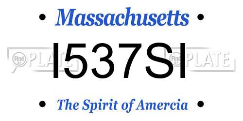 I537SI Massachusetts License Plate