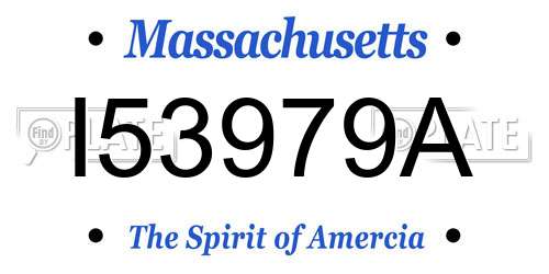 I53979A Massachusetts License Plate