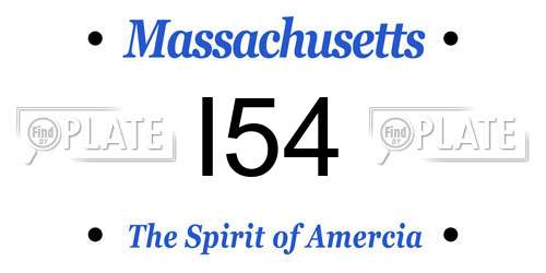 I54 Massachusetts License Plate