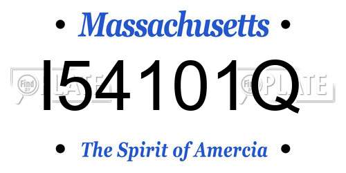 I54101Q Massachusetts License Plate