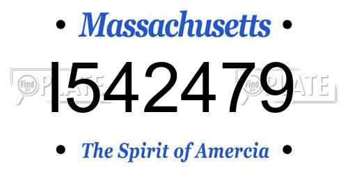 I542479 Massachusetts License Plate
