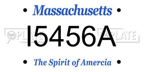 I5456A Massachusetts License Plate