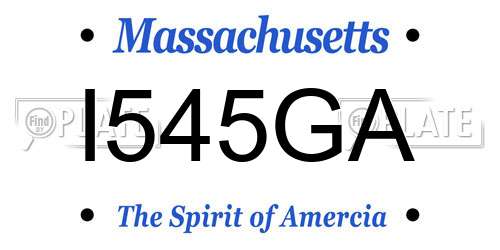 I545GA Massachusetts License Plate