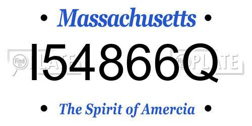 I54866Q Massachusetts License Plate