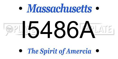 I5486A Massachusetts License Plate