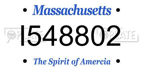 I548802 Massachusetts License Plate