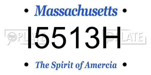 I5513H Massachusetts License Plate
