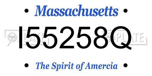I55258Q Massachusetts License Plate