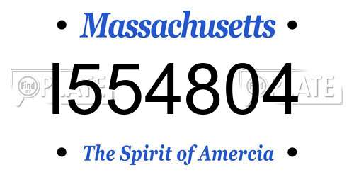 I554804 Massachusetts License Plate