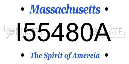 I55480A Massachusetts License Plate