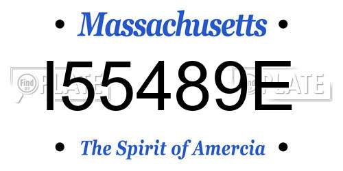 I55489E Massachusetts License Plate