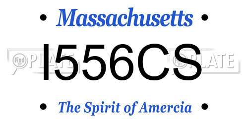 I556CS Massachusetts License Plate