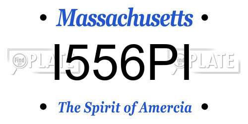 I556PI Massachusetts License Plate