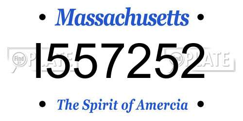 I557252 Massachusetts License Plate