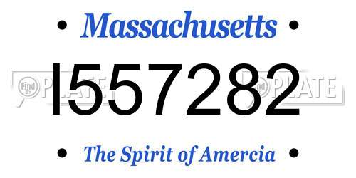 I557282 Massachusetts License Plate