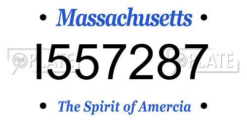 I557287 Massachusetts License Plate