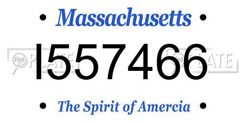 I557466 Massachusetts License Plate