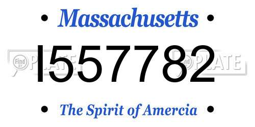 I557782 Massachusetts License Plate