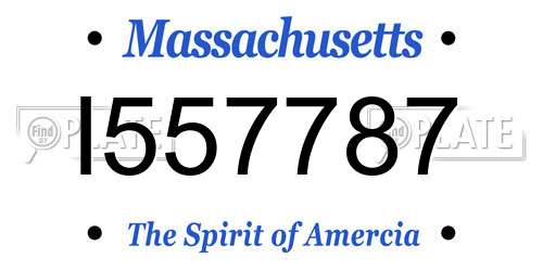 I557787 Massachusetts License Plate