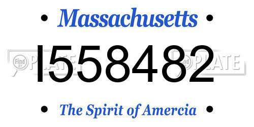 I558482 Massachusetts License Plate