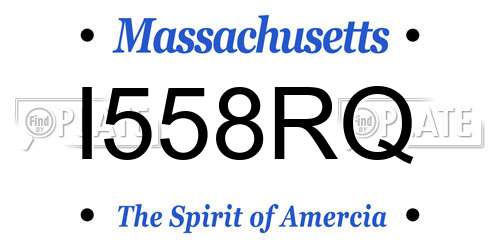I558RQ Massachusetts License Plate