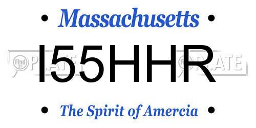 I55HHR Massachusetts License Plate