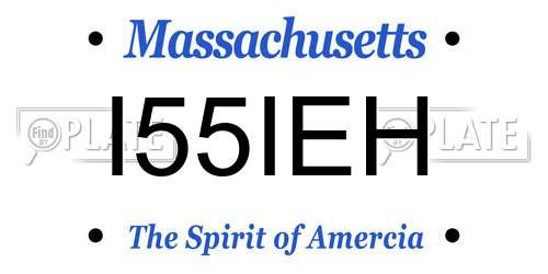 I55IEH Massachusetts License Plate