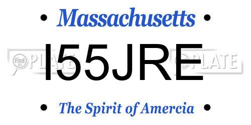 I55JRE Massachusetts License Plate