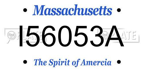 I56053A Massachusetts License Plate
