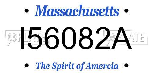 I56082A Massachusetts License Plate