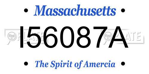 I56087A Massachusetts License Plate